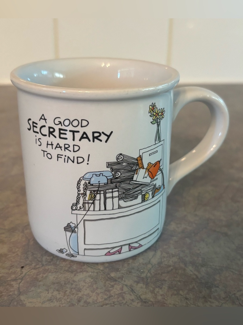 "A Good Secretary is Hard to Find" Mug - Novelty Cup - Carlton Cards Stoneware